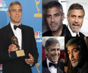 Puzzle Ηθοποιός George Clooney κινηματογράφου και της τηλεόρασης, κερδίζοντας ένα βραβείο Οσκαρ και Χρυσή Σφαίρα